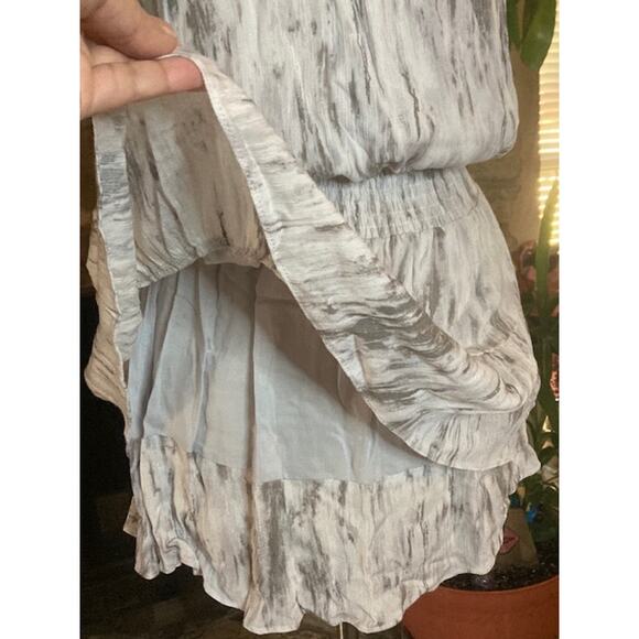 Gray and White Strapless Dress - Mustard Seed - Size Small - Picture 7 of 9